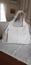Borsa pelle bianca