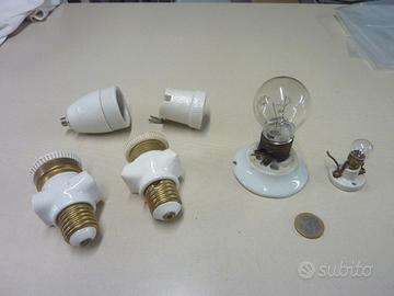 Portalampade in ceramica - Vintage