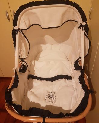 culla neonato in vimini 