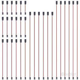 30 Pezzi Cavi Prolunga Servo JR/Futaba 3 Pin RC