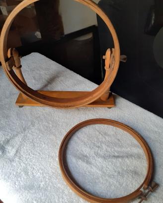 Cerchietti 2 da ricamo antichi vintage