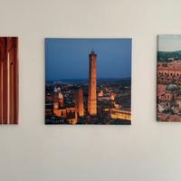3 quadri stampa su tela – Immagini di Bologna