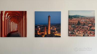 3 quadri stampa su tela – Immagini di Bologna