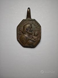 Medaglia '700 San Giuseppe Santa Barbara 24x15mm 