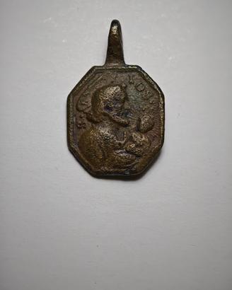 Medaglia '700 San Giuseppe Santa Barbara 24x15mm 