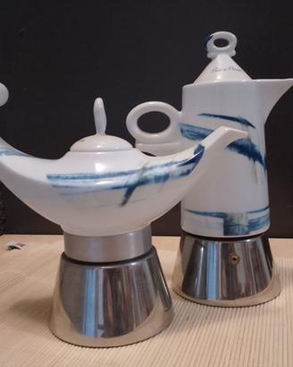 Moka ceramica/acciaio da collezione
