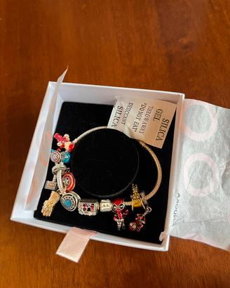 Bracciale pandora + charme marvel