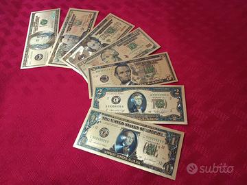 "U.S.A." 7 PZ BANCONOTE LAMINATE COLORATE