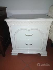 due comodini bianchi 