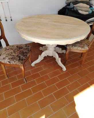 TAVOLO TONDO SHABBY ALLUNGABILE 