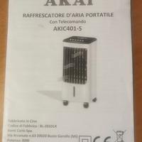 Raffrescatore d'aria portatile con telecomando