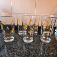 Set 6 bicchieri vintage Mulino Bianco ape e spighe