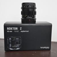 Voigtlander Nokton 40mm f 1.2 per Nikon Z