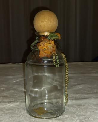 Vaso/bottiglia vetro con tappo legno e sughero
