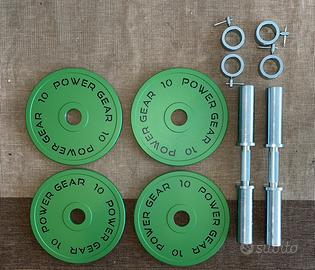 Set palestra POWER GEAR NUOVO (Dischi + Manubri)