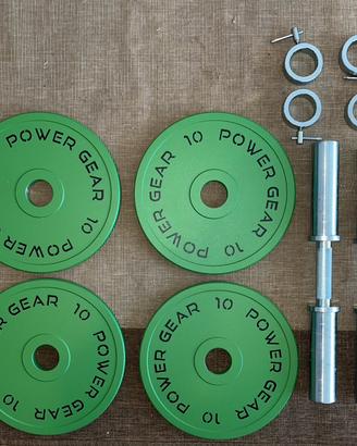 Set palestra POWER GEAR NUOVO (Dischi + Manubri)