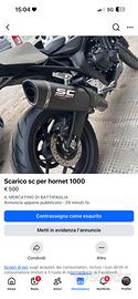 Scarico sc hornet 1000