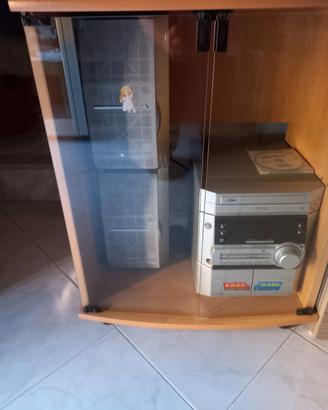carellino porta TV  2 ante in vetro 