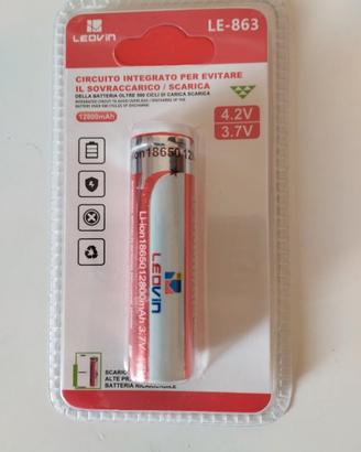 10 batterie litio ricaricabili 3,7-4,2 v.12800 mAh
