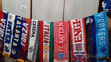 lotto sciarpe calcio 10 pezzi