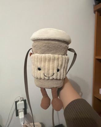 Jellycat cup bag, borsa di coffee to go
