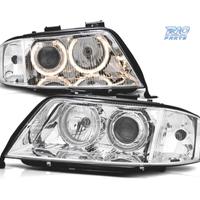 FARI XENON AUDI A6 4B 97-01 ANGEL EYES FONDO CROMA