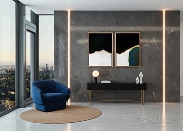 Set 2 Quadri Astratti Moderni