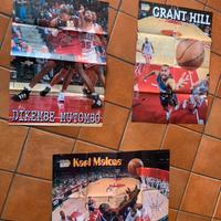 3 poster NBA originali anni 90 Hill Malone Mutombo
