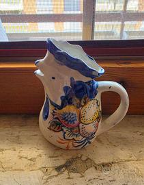Brocca vintage in ceramica artigianale a forma di