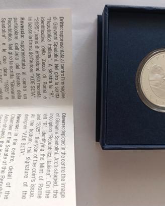 Moneta celebrativa Giovanni Spadolini 