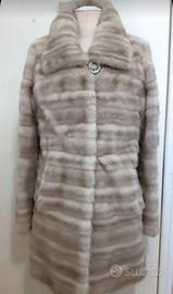 cappotto pelliccia di visone grigio 