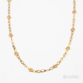 Collana a rombi in oro giallo 18 kt E.429