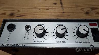 AMPLIFICATORE-12 VOLT-RCF-TROMBA GELOSO-COME FOTO
