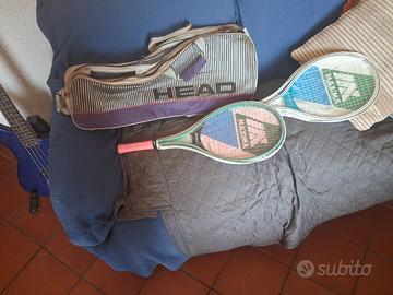 racchette da tennis vintage maxima con borsa head