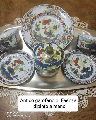 tazzine  tisaniera piatto dolci ceramica Faenza
