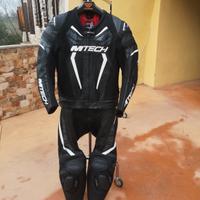tuta moto 52 divisibile mtech in pelle