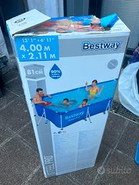 Piscina tubolare 4 x 2,11 usata + filtro sabbia