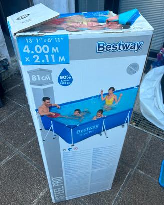 Piscina tubolare 4 x 2,11 usata + filtro sabbia