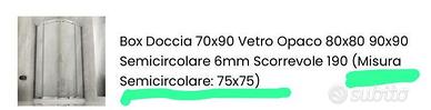 Box doccia semicircolare 75x75