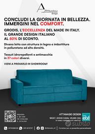 Divano Letto GRODIS Idrorepellente -Made in Italy