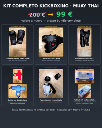 KIT COMPLETO KICKBOXING / MUAY THAI