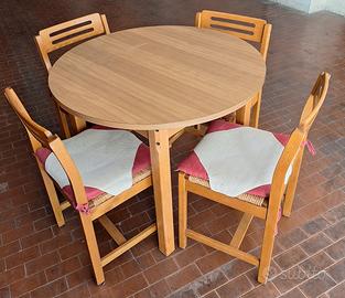 Tavolo tondo allungabile  cm 90