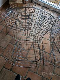 4 sedie design stile Bertoia