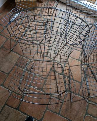 4 sedie design stile Bertoia