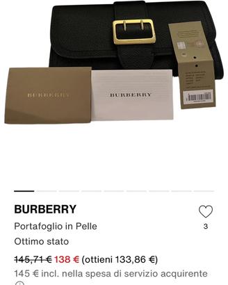 Portafoglio burberry pelle