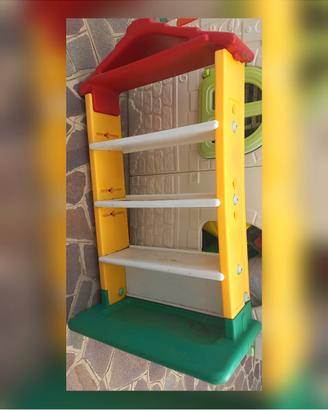 scaffale x giochi bambini