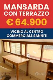 Mansarda luminosa con terrazzo