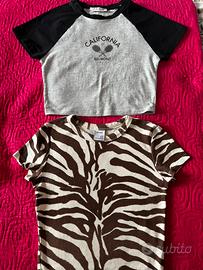 Due magliette corte ragazza