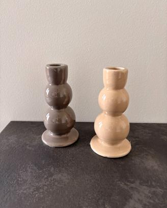 Coppia Candelieri Jysk Andreas in Ceramica