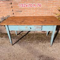 antico tavolo tirolese anni 800 restaurato 